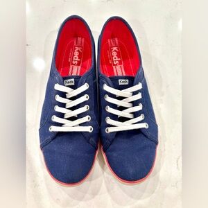 Keds Ladies Navy Canvas Sneaker Size 8 Gently Used!!